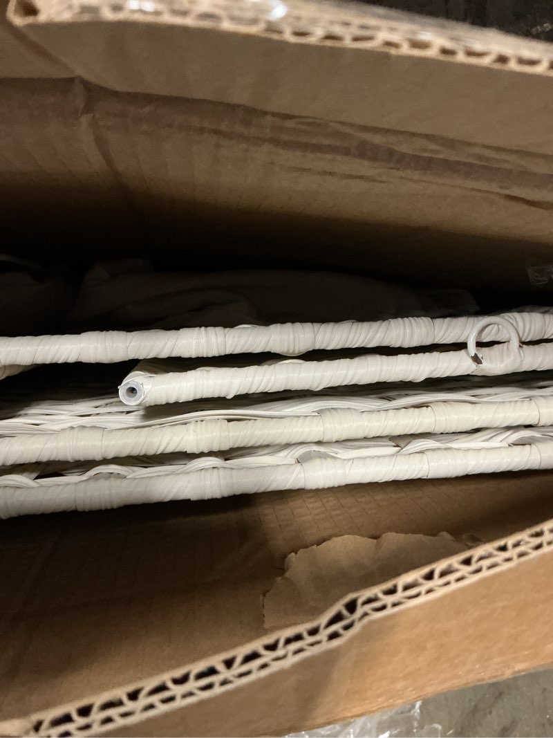 Condition photo showing Good Condition for Laundry Hamper with 3 Removable Liner Bags; 132L Handwoven Rattan Laundry Basket with Lid & Heightened Feet; Clothes Hamper with Side Handles; Laundry Sorter with 3 Separate Sections (White)