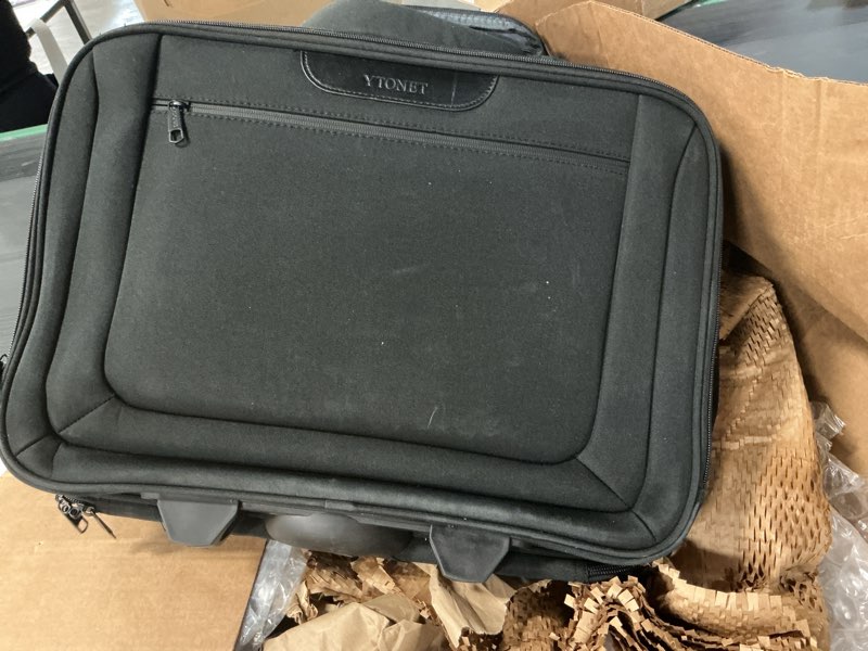 Condition photo showing Good Condition for Ytonet Rolling Laptop Bag Women, Rolling Briefcase for Women Men with Cup Holder, 18" Large Carry On Laptops Bags with Wheels, Water Resistant Overnight Roller Computer Bag for Work Travel Business Black X-Large