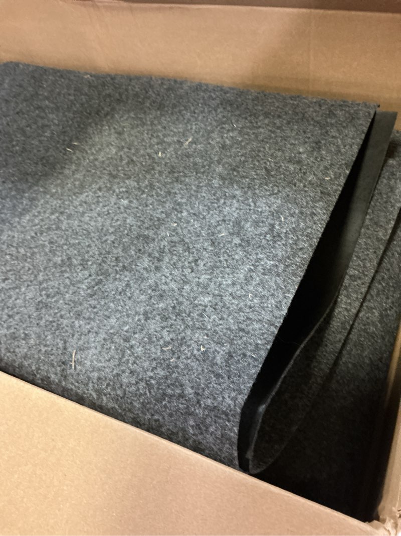 Condition photo showing As Is for speaker grill cloth polyester fiber audio stereo dustcloth subwoofer box sound-absorbing board clothes anti-seismic blanket felt gray/black (2x0.5m, gray) 2.0x0.5m/78.7"x19.7" gray