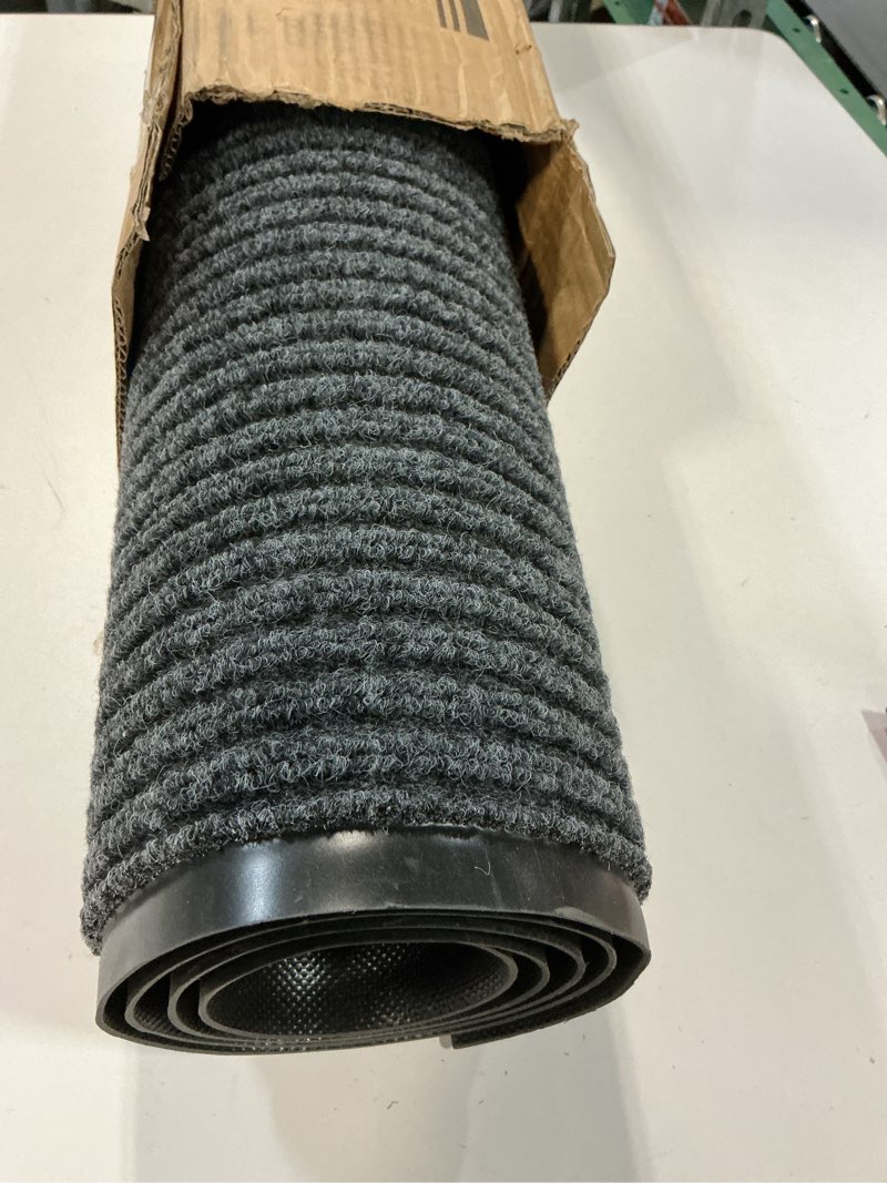 Condition photo showing As Is for Amyracel Front Door Mat Indoor Outdoor Entrance, 36" x 60" All-Season Waterproof Doormat for Enterway, Heavy Duty Commercial Floor Mat, Fade Resistant, Rubber Back, Low Profile, Easy Clean 36" x 60" Grey