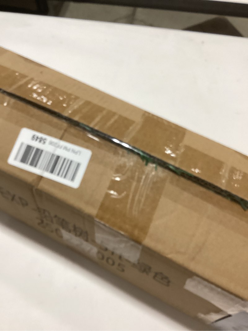 XmasExp Green Skinny Pencil Christmas Tree, 5ft Artificial Slim Thin Christmas Tree with Warm LED Li