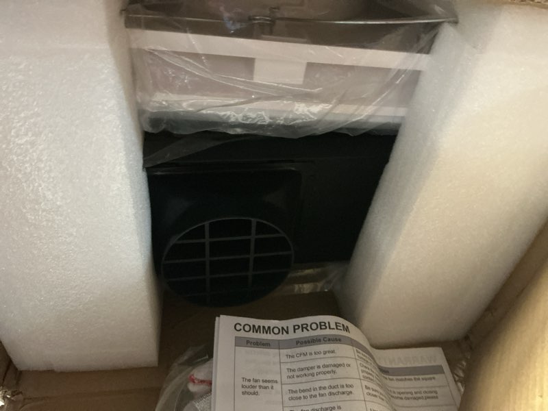 Condition photo showing Good Condition for bathroom exhaust fan with bluetooth speaker & led light, 230 cfm 0.1 sone ultra-quiet, 7-color rgb & 3cct adjustable, music sync, humidity sensor, remote control, easy install