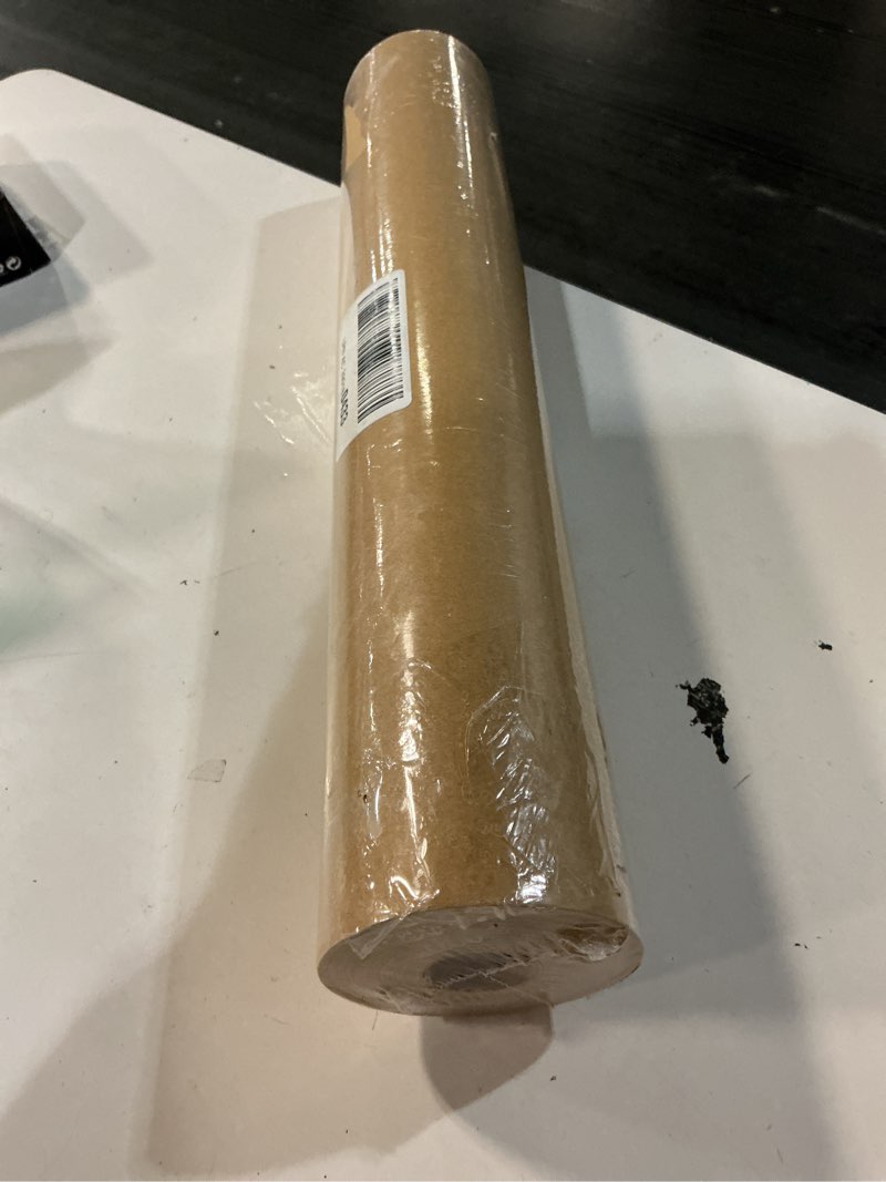 Condition photo showing New/Like New for perkhomy brown kraft paper roll 17.5" x 1,800" (150') for gift wrapping bulletin board craft art bouquet flower packing moving shipping floor covering table 70gsm 50lb (brown, 17.5" x 150')