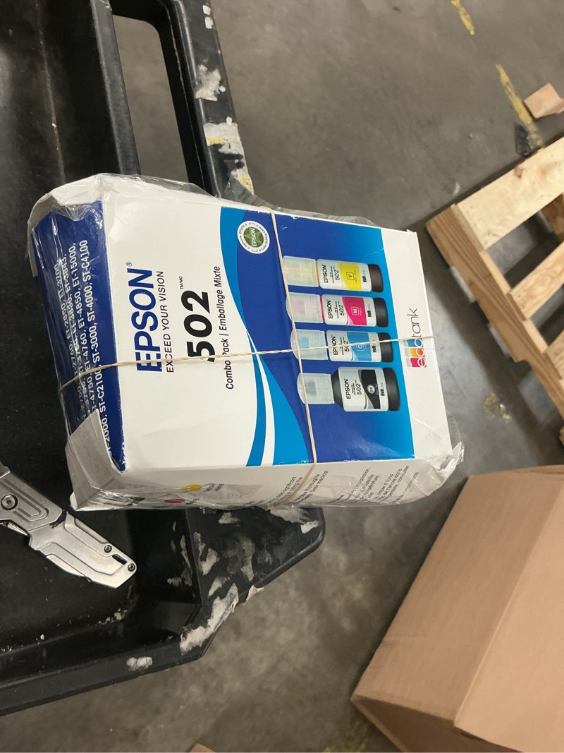 Condition photo showing Good Condition for epson t502 dye color black and