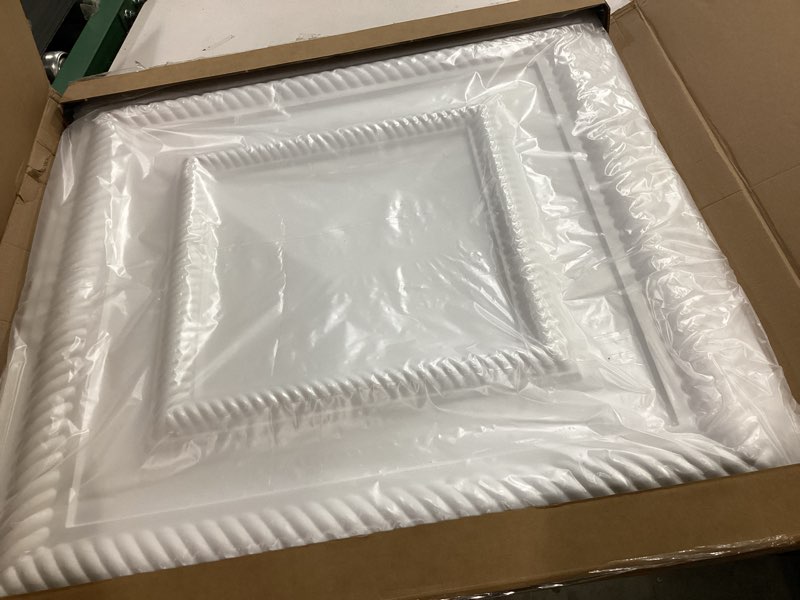 Condition photo showing Good Condition for art3d 12-pack 24"x24" pvc lightweight drop ceiling tile, 2x2 ft water-resistant ceiling panels to prevent breakage, white square white 24 x 24 inch