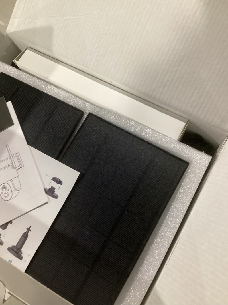 Condition photo showing Good Condition for Solar Security Cameras Wireless Outdoor,360° View Battery Powered with Spotlight Color Night Vision,2K WiFi Home Security,PIR Sensor,Wireless Easy Install, 2.4 GHz Wi-Fi White WiFi 2 Pack