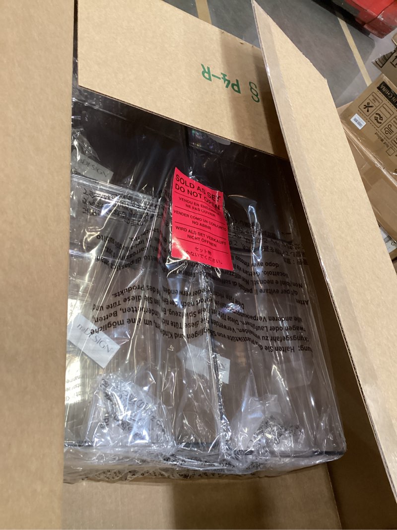 Condition photo showing Good Condition for mDesign Plastic Home Closet Organizer - Basket Storage Holder Bin w/ Handles for Bedroom, Bathroom, Cabinet Shelves, Entryway, and Hallway - Holds Sweaters, Purses - Ligne Collection - 4 Pack - Clear 10 x 6 x 5 (Pack of 4)