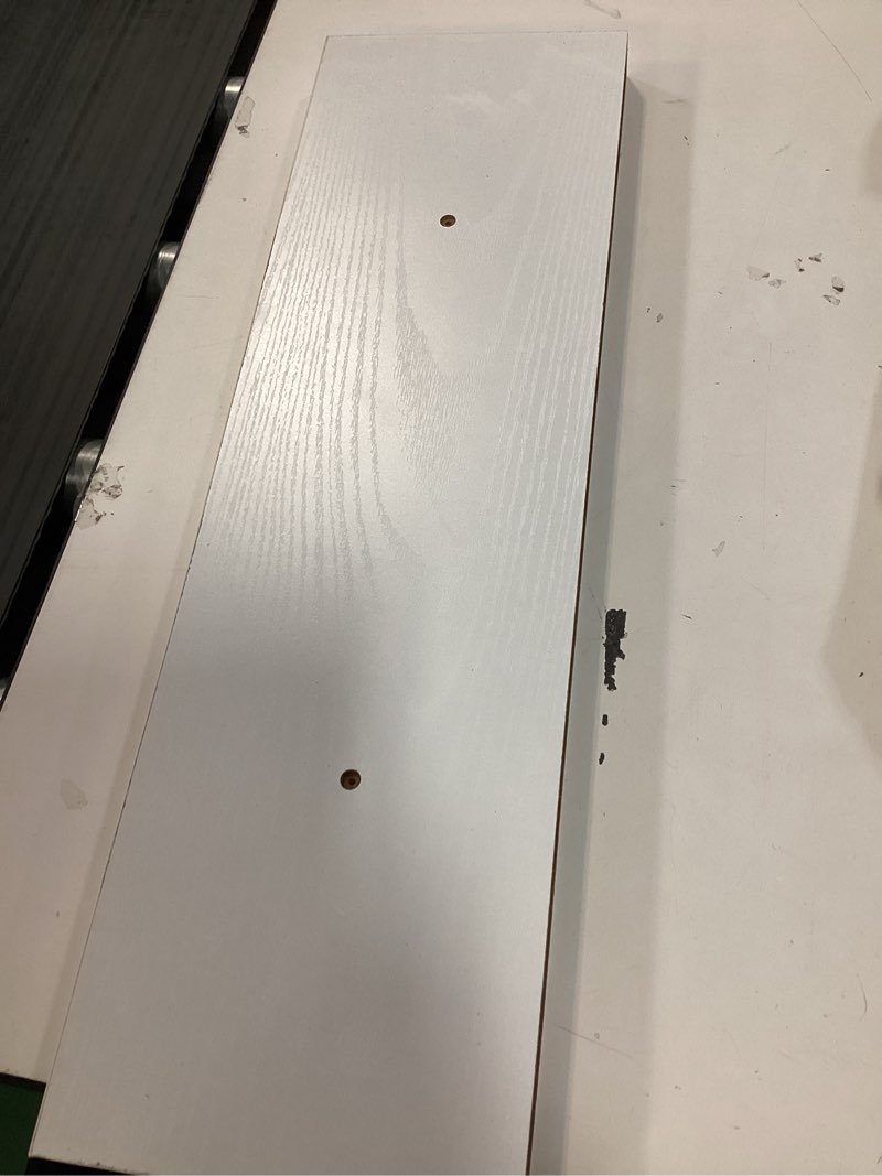 Condition photo showing Good Condition for BAYKA Floating Shelves White, 22.5 inches Rustic Wood Wall Mounted Shelves for Bathroom, Bedroom, Living Room, Kitchen & Office, Hanging Display Shelf with 22 lbs Capacity