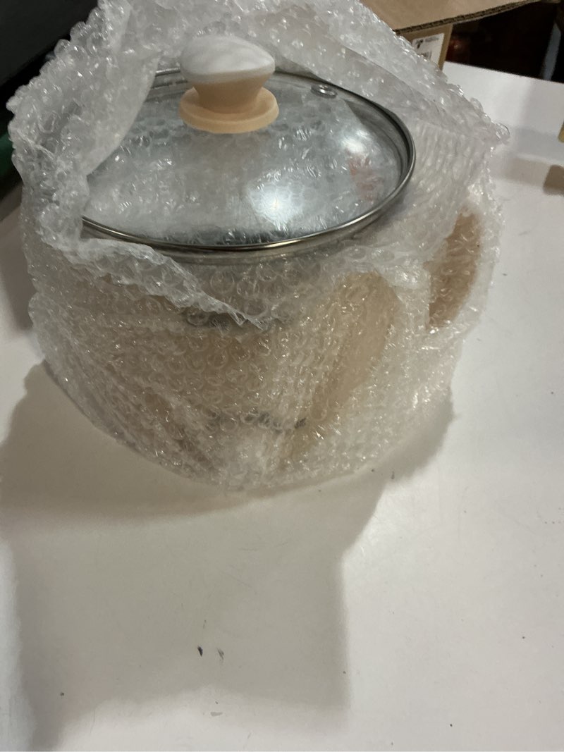 Condition photo showing Good Condition for Dezin Electric Pot, 1.6L Ramen Cooker, Hot Pot Electric Stainless Steel, Multifunctional Cooker for Egg, Pasta, Soup, Porridge, Oatmeal with Temperature Control and Keep Warm Function 1.6L Beige