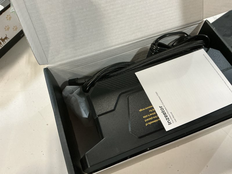 Condition photo showing Good Condition for 150 PSI Tire Inflator Portable Air Compressor, 12V DC Auto Shutoff Air Pump with Digital Pressure Gauge and Emergency LED Light for Car Tires, Bicycle & Balloons, Black