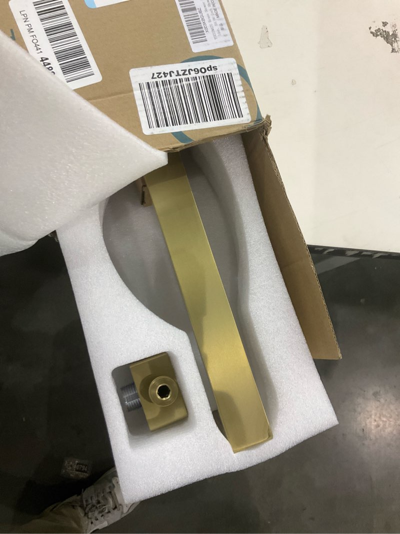 Condition photo showing Good Condition for Brass Shower Slide Bar Brushed Gold, Adjustable Height Shower Head with Handheld Spray, 59.06-Inch Shower Hose