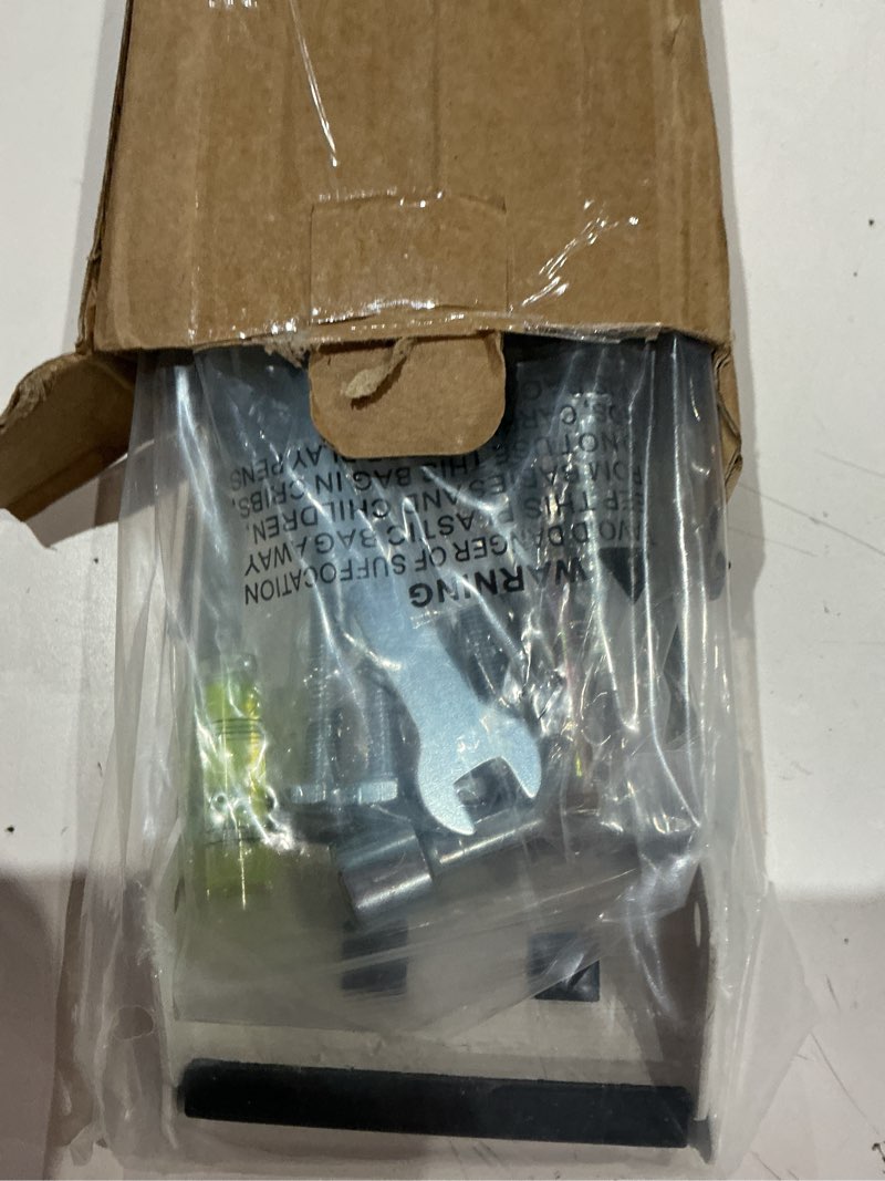 Condition photo showing As Is for air conditioner support bracket - adjustable anti-slip shock-absorbing mat safe mount bracket installs from inside the house built-in bubble level for window ac up to 85 lbs