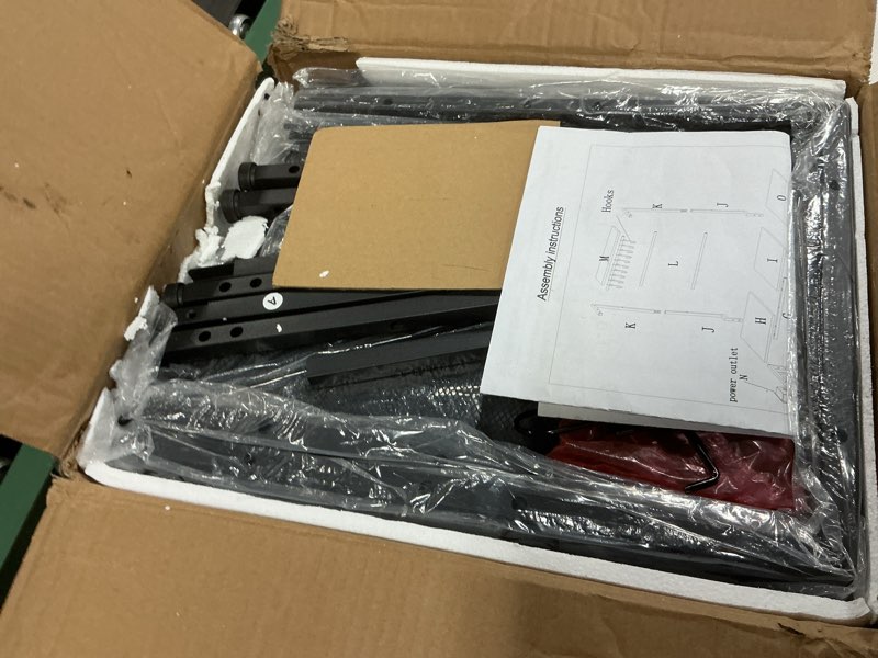 Condition photo showing New/Like New for Bakers Rack with Power Outlet, Kitchen Microwave Stand with 10 S-shaped Hooks, 6-Tier Coffee Bar Station, Kitchen Storage Shelf Rack for Spices, Pots, Gray