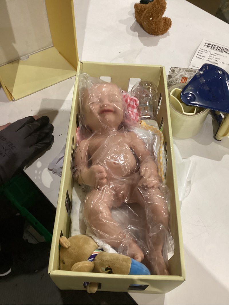 Condition photo showing Good Condition for BABESIDE Silicone Baby Doll - 16" Sleeping Reborn Baby Dolls Silicone Full Body, Anatomically Correct Newborn Real Life Baby Doll with Feeding Kit & Gift Box for Kids Age 3+ 16 inch