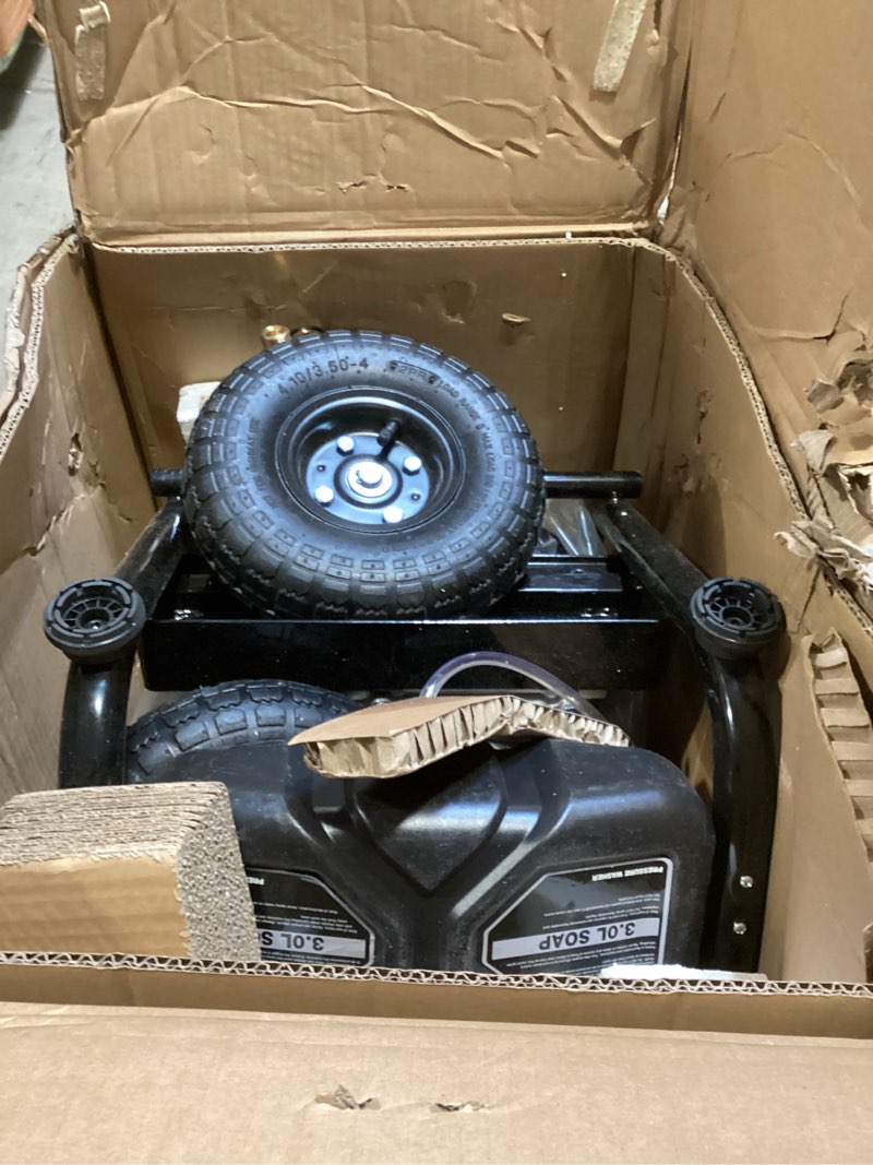 Condition photo showing Good Condition for 4200psi professional gas pressure washer, 4gpm 212cc 7.0 hp 10" wheels commercial gas power washer with 3l foam bottle 5 nozzles 32ft hose for home car fence driveway (epa/carb/etl compliant), 77lbs 77.0 pounds