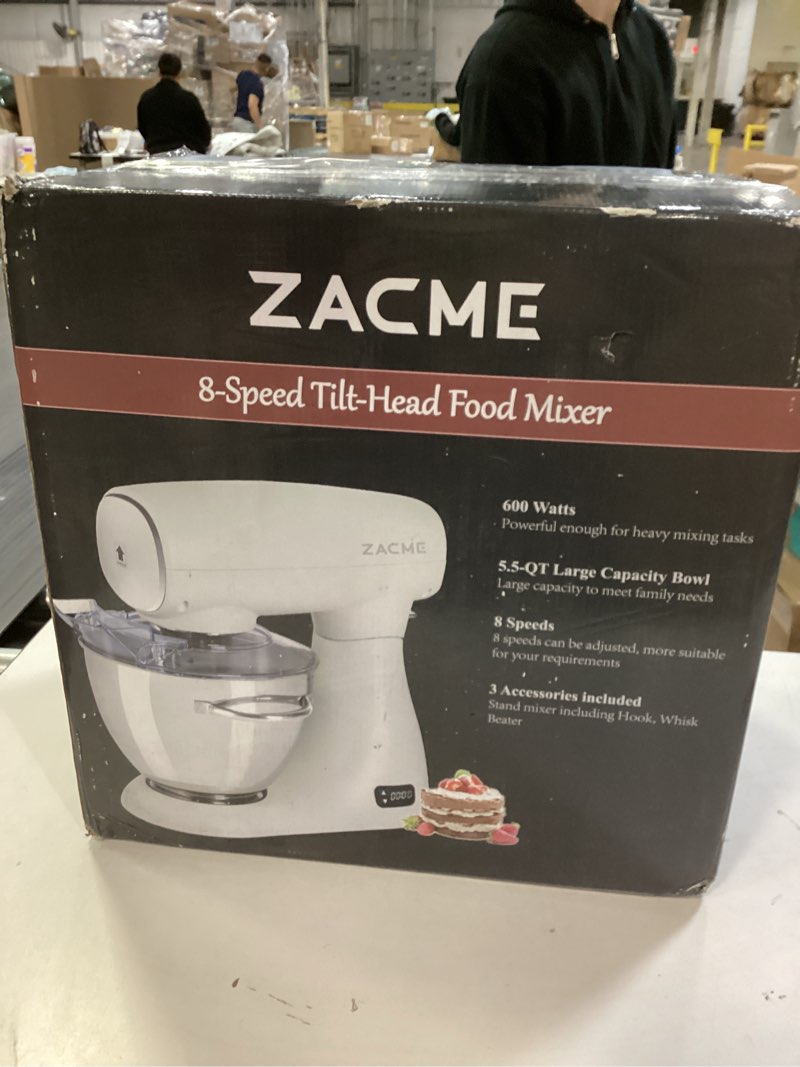 Condition photo showing New/Like New for 8.4QT Commercial Stand Mixer 800W with Aluminum Die Casting Meets the Standard of NSF/ANSI 8-2023, Mixers Kitchen Electric Stand Mixer with Stainless Steel 8L Bowl, Dough Hook, Whisk and Beater, Black Black 8.4QT