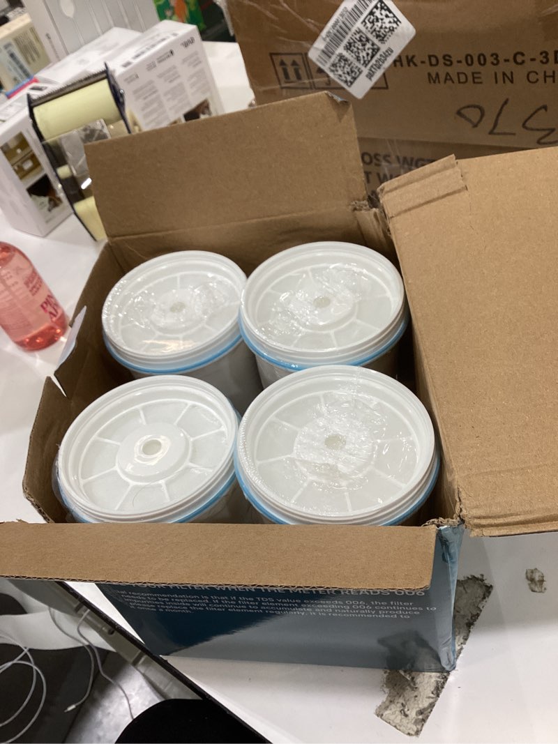 Condition photo showing New/Like New for upgraded water filter replacement fit for zero pitcher and dispenser zr-001 zr-004 zp-006 zr-017, five-stage filter system, effectively reducing lead, chromium, and contaminants, 4 packs, by bogda