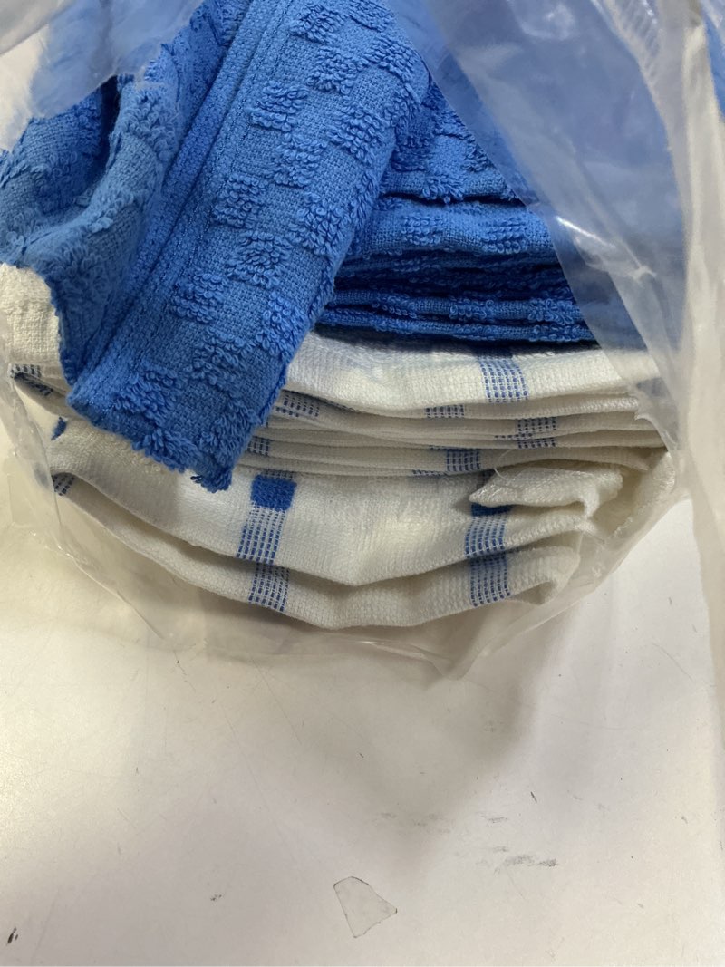 Condition photo showing New/Like New for utopia towels kitchen towels [12 pack], 15 x 25 inches, 100% ring spun cotton super soft and absorbent linen dish towels, tea towels and bar towels set (blue)