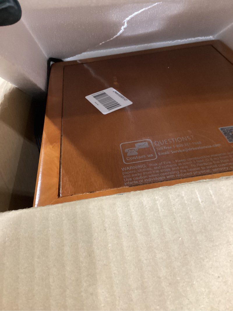 Condition photo showing As Is for Dr Infrared Heater DR-968 Portable Space Heater, 1500-Watt, Cherry Cherry Original