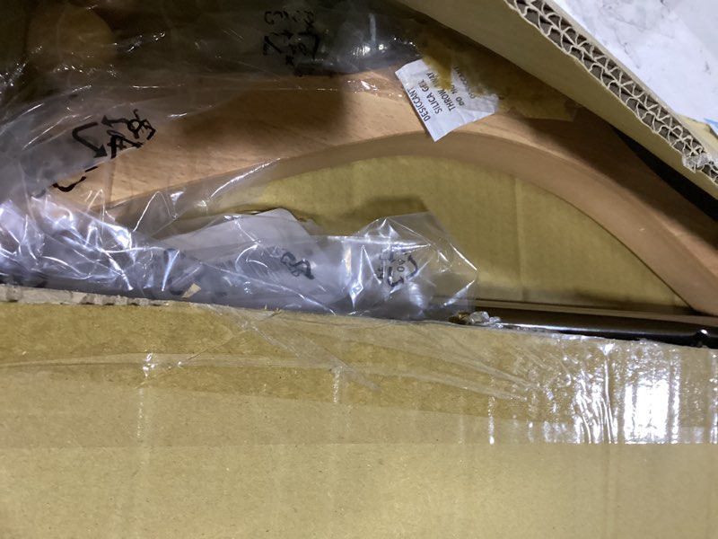 Condition photo showing As Is for Mind Reader Valet Stand, Clothes Rack, Clothing Organizer, Jacket Hanger, Metal, Wood, 19.75"L x 11.75"W x 43"H, Silver