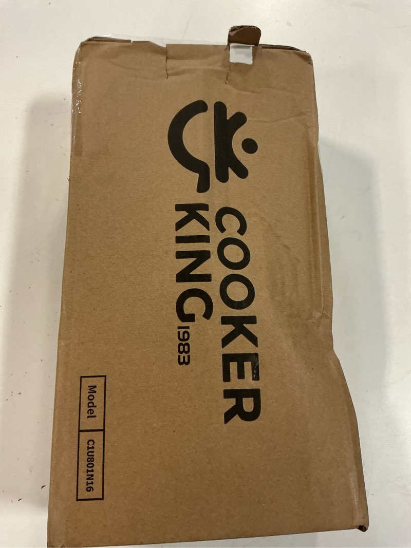 Condition photo showing New/Like New for cooker king 1.5 quart stainless steel saucepan, nonstick sauce pan, ceramic suce pot with tempered glass lid, induction pot compatible with all cooktops, dishwasher & oven safe(pfas/pfoa/ptfe free) 1.5 qt