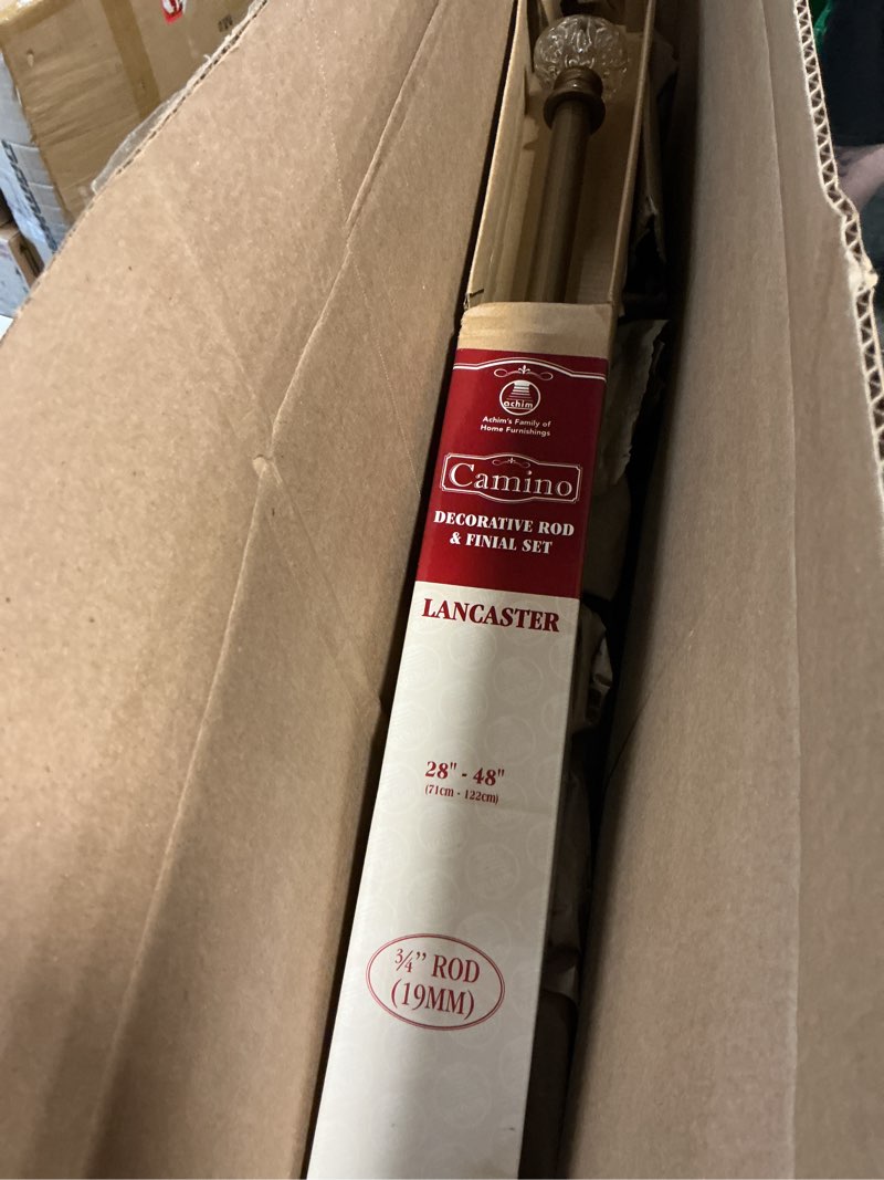 Condition photo showing Good Condition for camino lancaster decorative rod & finial 28-48 28-48 lancaster