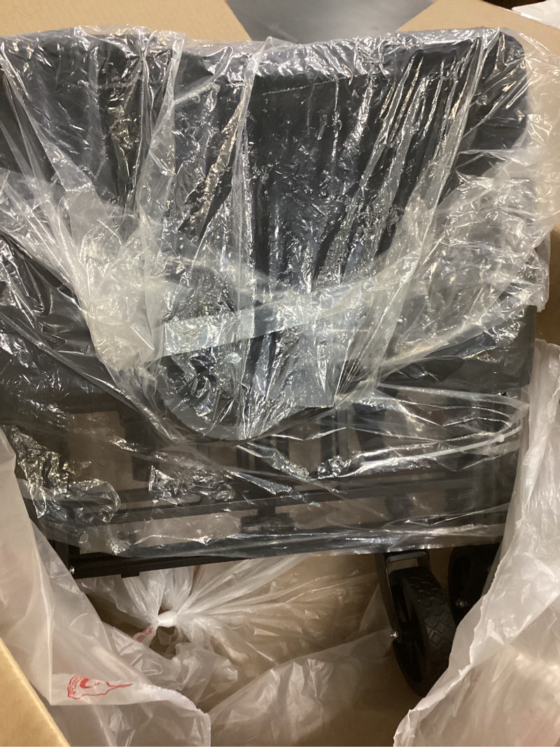 Condition photo showing Good Condition for DUMOS Collapsible Wagon with Wheels, 176 lbs Wagons Carts Foldable Wagon Cart with Flexible Handle, Lightweight Portable Folding Utility Grocery Shopping Cart for Grocery Sports Garden Camping Black 50L