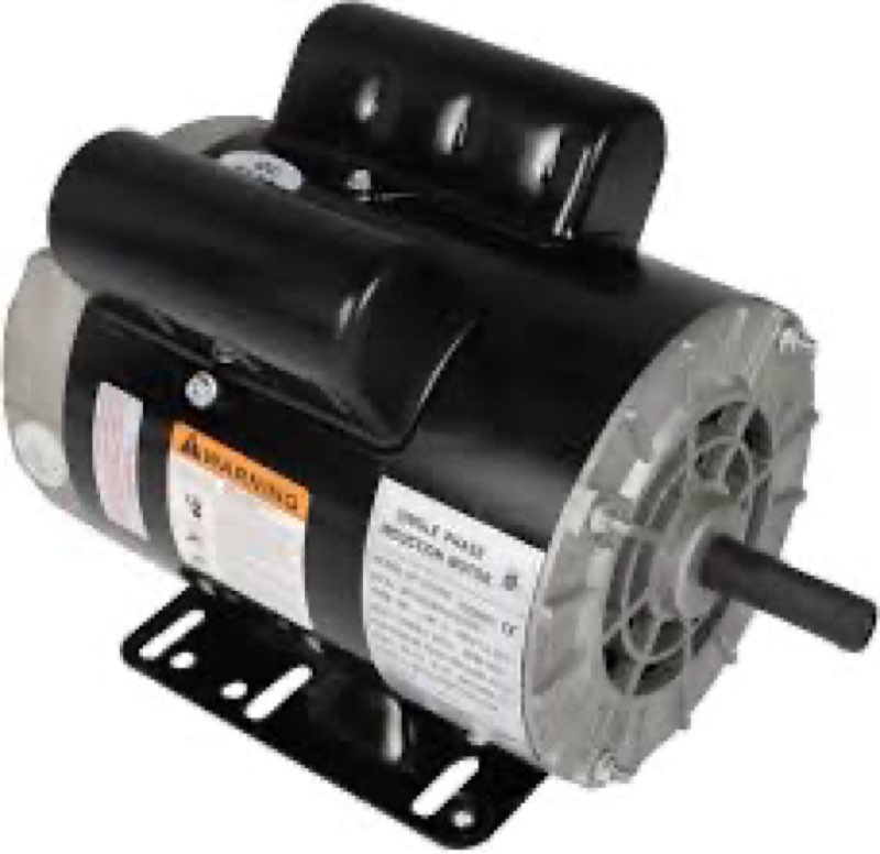 bonvoisin 3hp air compressor motor 56 frame 3450rpm single phase electric motor, 5/8" keyed shaft, 1