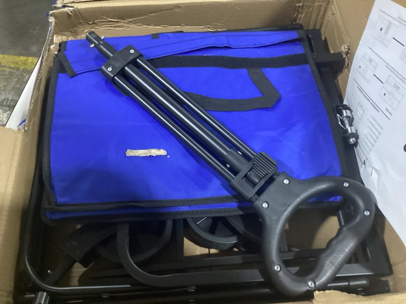 Condition photo showing Good Condition for Collapsible Wagon Cart Foldable Beach Wagon with All-Terrain Wheels - 380 LBS Heavy Duty Grocery Cart for Shopping, Beach, Camping, Sports, Garden (Blue)