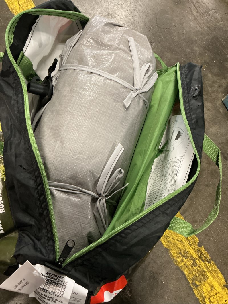 Condition photo showing As Is for ozark trail, 3-person clip & camp dome tent 7’ x 7’ x 44”, 5.64 lbs
