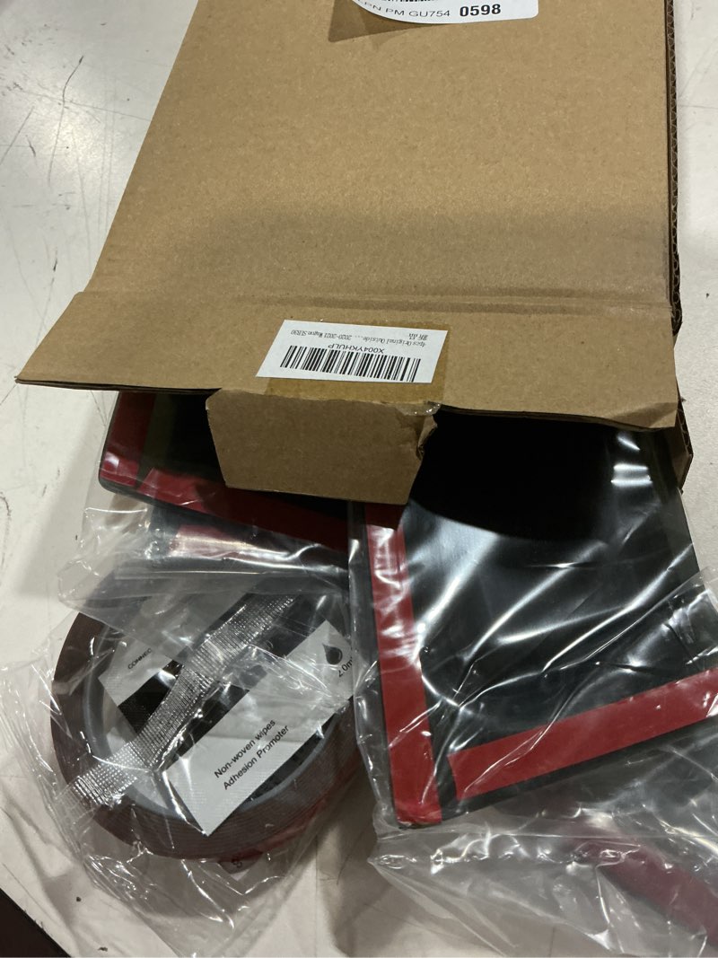 Condition photo showing As Is for 4pcs original shatterproof outside mount style window rain guards side wind deflectors dark smoke nice looking vent window visors fit for 2020 subaru outback 2020-2021 wagon sub30