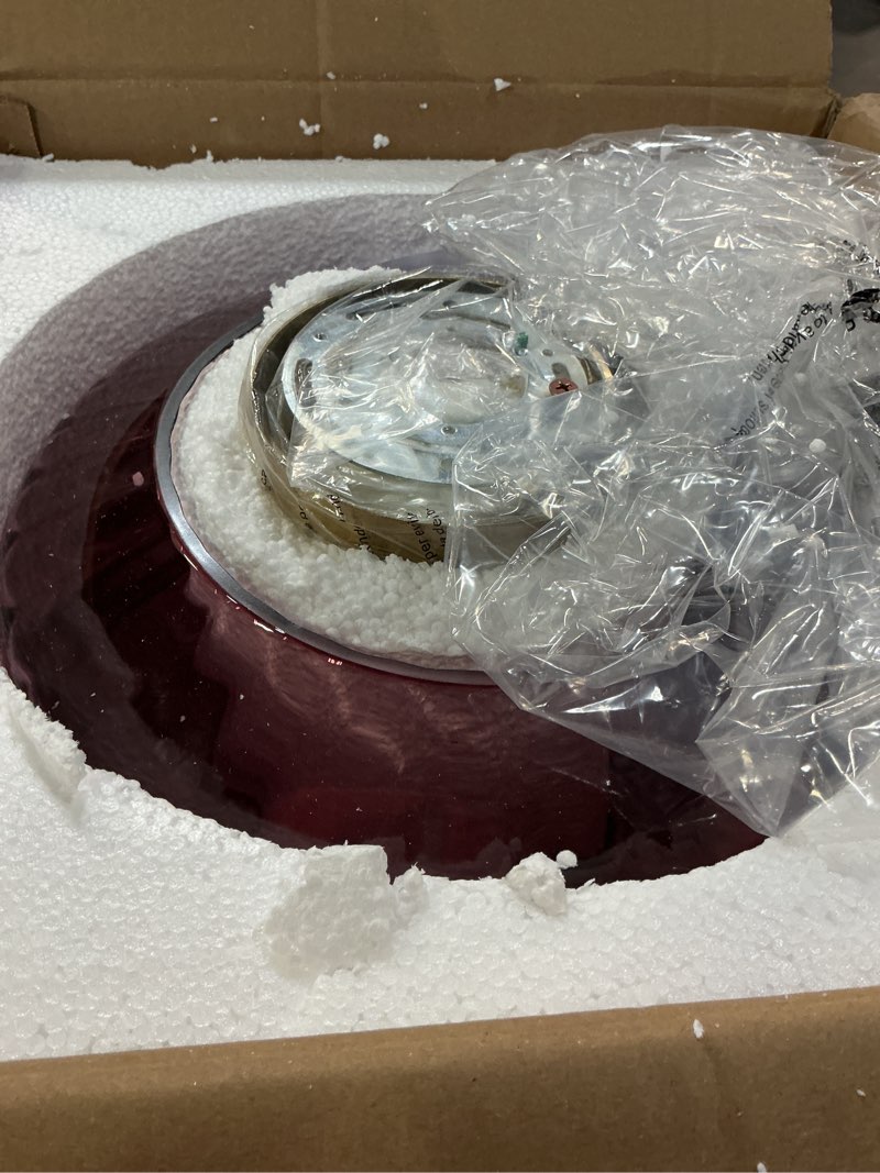 Condition photo showing New/Like New for 2 Pack Ceiling Light Gold Modern Ceiling Light Fixtures with Purple Glass Shade, Indoor Globe Flush Mount Lighting for Hallway, Kitchen, Entryway, Bulb Not Included Purple, 2 Pack