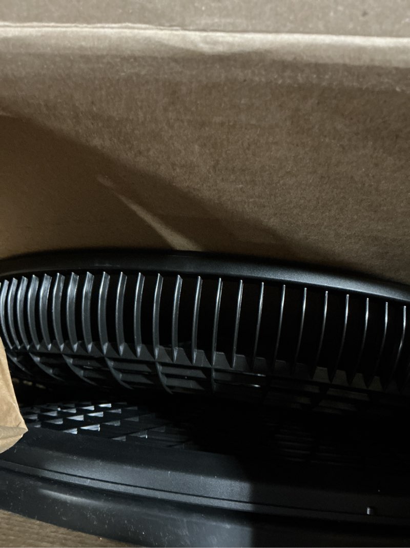 Condition photo showing As Is for Lasko Oscillating Cyclone Pedestal Fan, Adjustable Height, Timer, Remote Control, 3 Speeds, for Bedroom, Living Room, Home Office, 18", Black, 1843 Standard Packaging