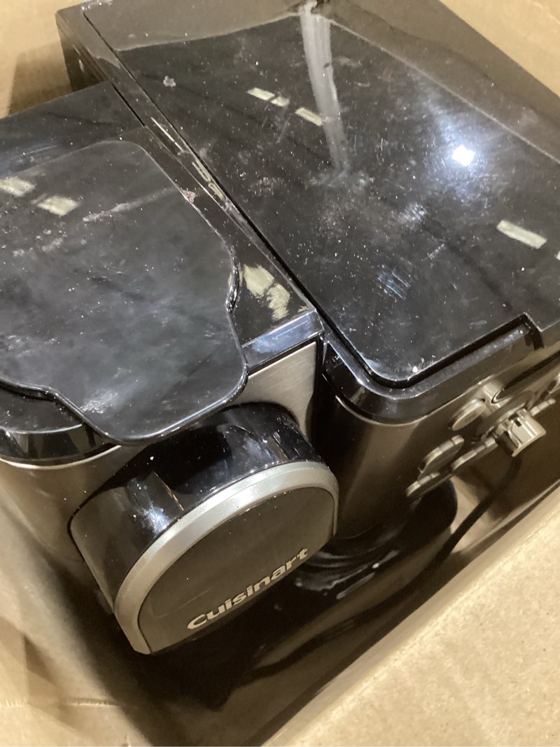 Condition photo showing As Is for Cuisinart 12-Cup Coffee Maker, Single-Serve Brewer Glass Carafe, Automatic Hot & Iced Coffee Machine, Brew Strength Control and Brew Pause, SS-16BKS, Black Stainless Steel