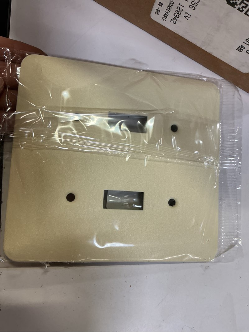 Condition photo showing Good Condition for mulberry 2-gang midsize ivory metal indoor toggle wall plate(pack 22)