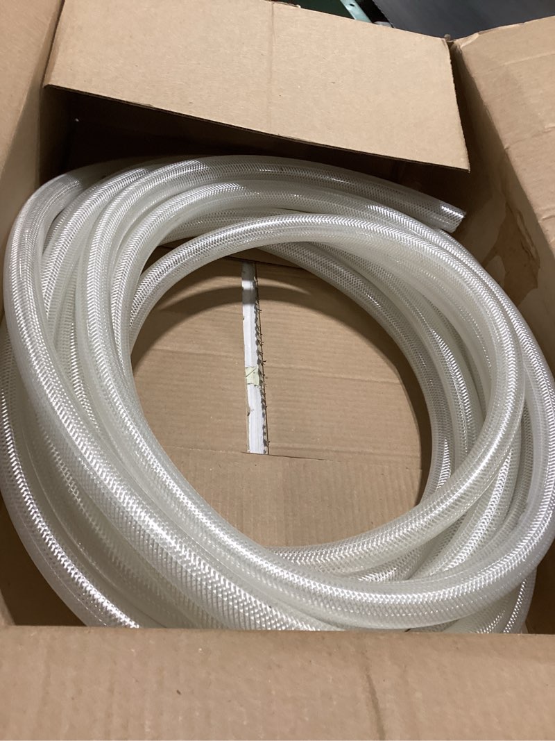 Condition photo showing Good Condition for 1/2" id x 3/4" od - 10 ft high pressure braided clear pvc vinyl tubing flexible vinyl tube, heavy duty reinforced hose tubing, bpa free and non toxic 1/2" i.d. 10 feet