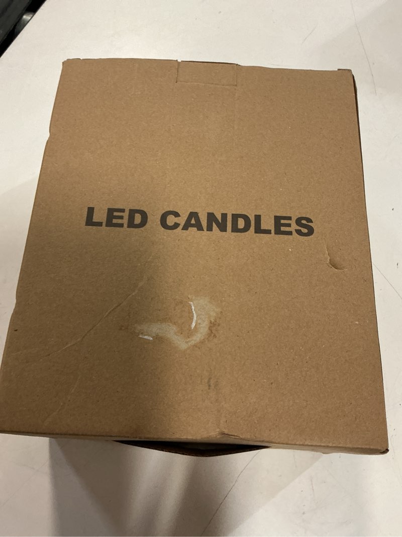 Condition photo showing New/Like New for genswin gray glass battery operated flameless led candles with 10-key remote and timer, real wax candles warm white flickering light for home decoration(set of 3)