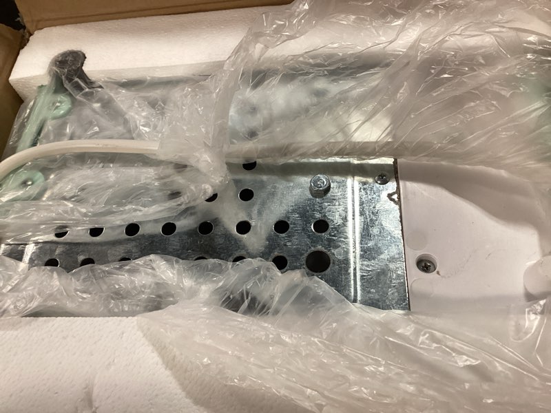 Condition photo showing As Is for NEWBULIG Ice Makers Countertop with Handle, Portable Ice Machine, 9 Bullet Ice Cubes in 6 Mins, 26lbs in 24Hrs, Auto-Cleaning, with Basket and Scoop, for Home, Kitchen, RV, Camping, Green Green Handle 12.5"*11.6"*8.8"