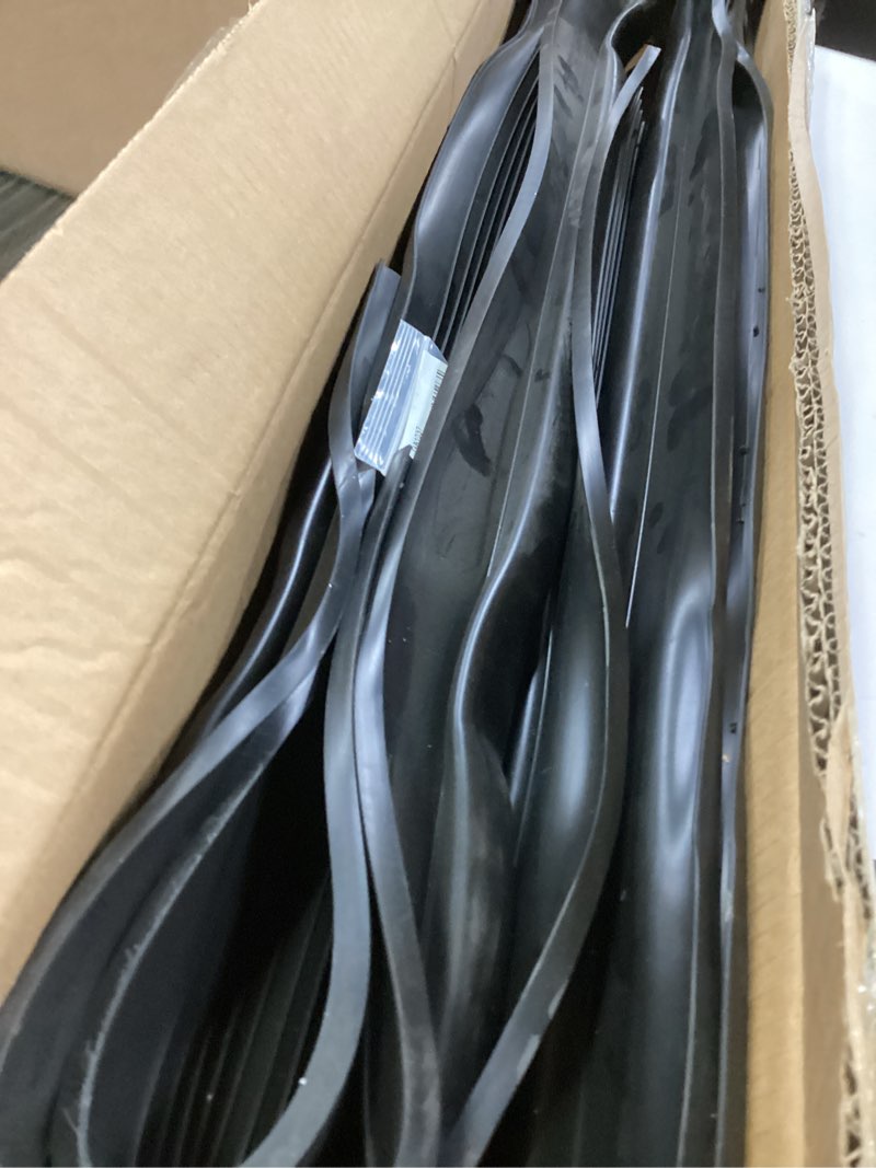 Condition photo showing Good Condition for Jin&Bao Garage Door Bottom Seal with Pre-drilled Aluminum Track Retainer Base Kit, Heavy Duty U+O Ring Combination Weather Stripping Seals (16FT) 16 Feet Track Kit-black