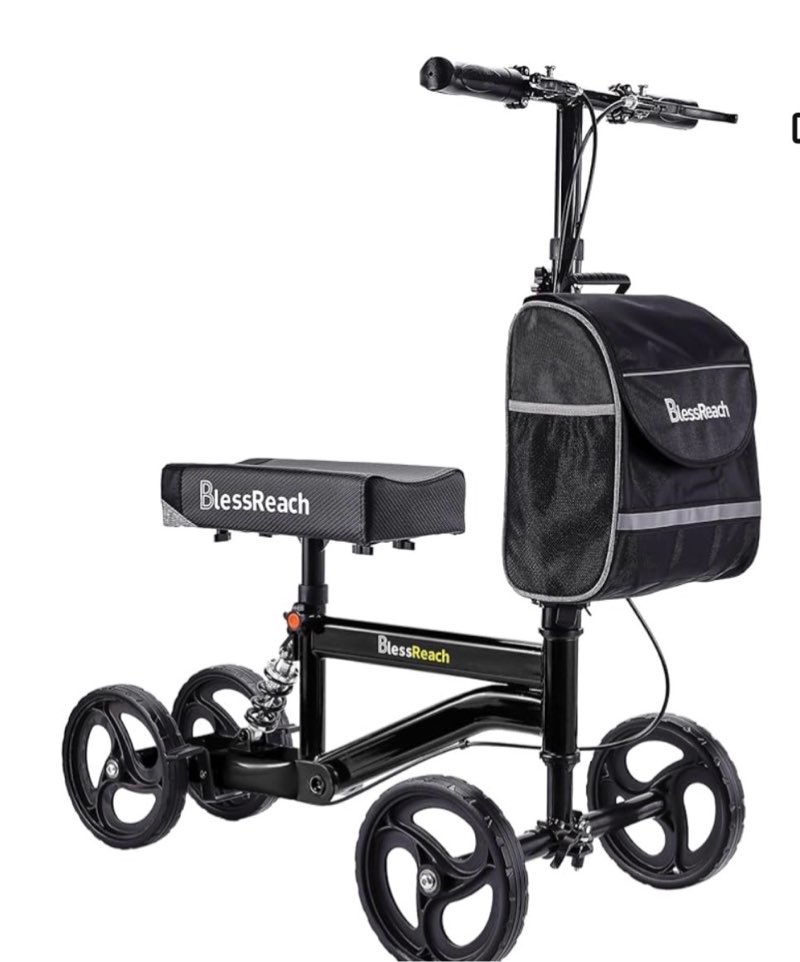 blessreach knee scooter walker for adults foot injuries ankle surgery, knee scooters for adult