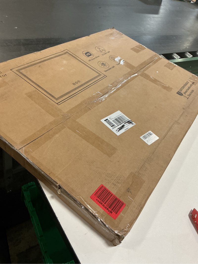 Condition photo showing Good Condition for FENNIO Vanity Mirror with Lights 32"x22", Lighted Makeup Mirror, Large Vanity Mirror, Touch Sensor with 3-Color Lighting, USB Charging Port for Vanity Desk?Square White? White 22.5"L x 31.5"W