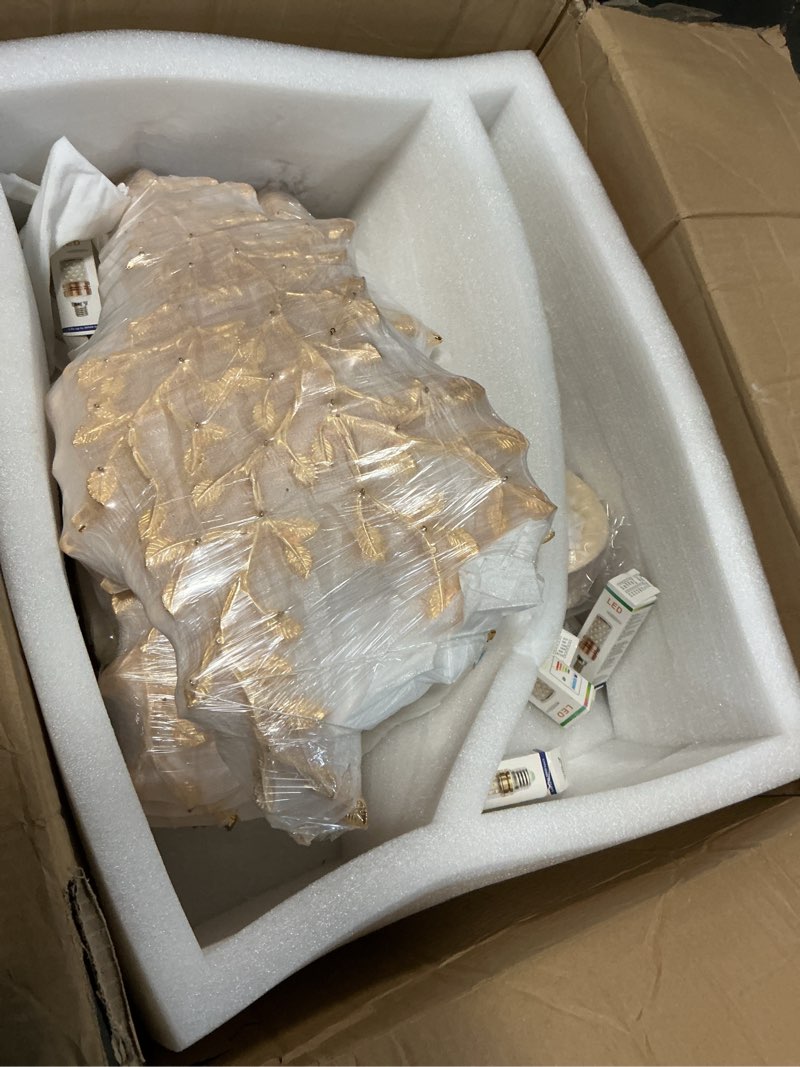 Condition photo showing Good Condition for ziidoo Modern Lights Gold Crystal Chandelier 39.4 inch LED 16 Lamps Tree Branch Raindrop Hanging Pendant Ceiling Light Fixture Chandeliers for Living, Dining Room, Kitchen Island, Bedroom