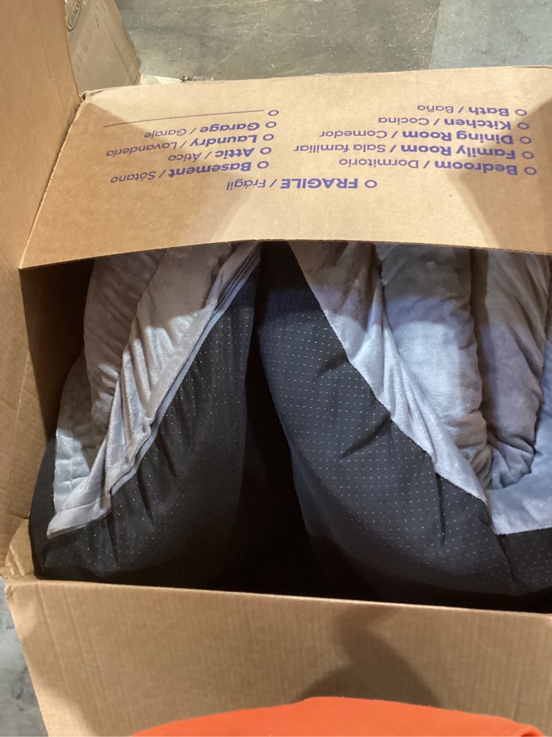 Condition photo showing Good Condition for wnpethome xxxl big dog bed, washable dog couch with removable waterproof cover, orthopedic large pet sofa bed with bolster sides for sleeping grey xxx-l (53x43x7.5in)