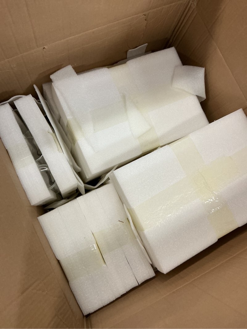 Condition photo showing Good Condition for Shihanee 144 Pcs Pillar Candles and Glass Cylinder Vases Clear Cylinder Holders for Slim Pillar Candles Table Decoration (White) White 144