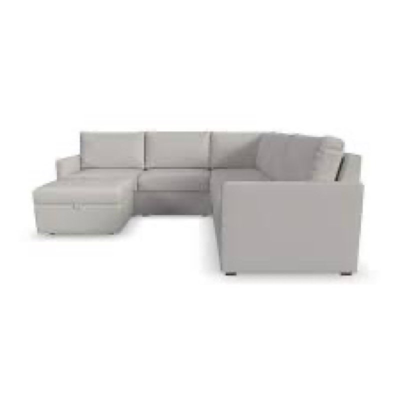 (Incomplete) Flex 5 - Piece Upholstered Modular Wide Arm Sectional