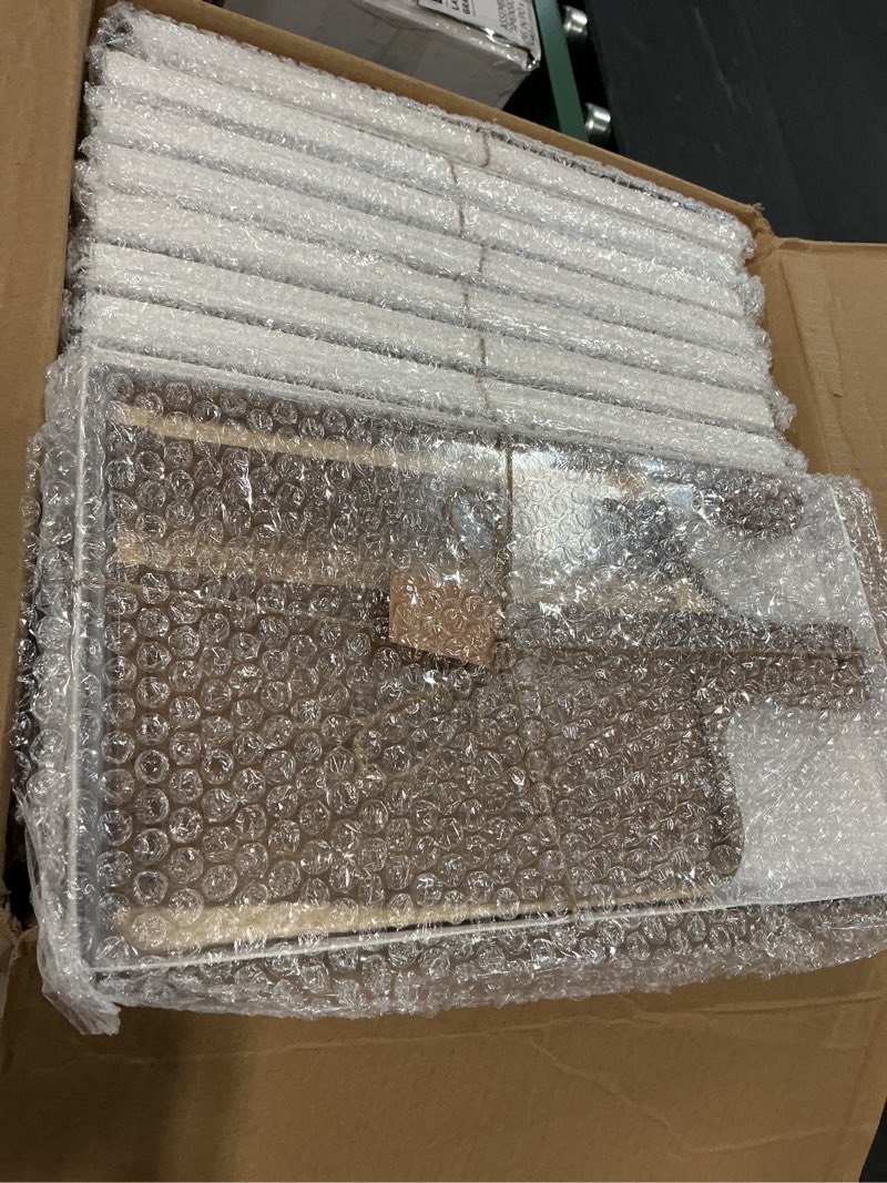 Condition photo showing New/Like New for geetery 16set acacia wood charcuterie board with knife wooden serving tray with groove acacia wood cutting board with card and gift box for wedding baby shower housewarming gift (14 x 8 inches) 14 x 8 inches 16