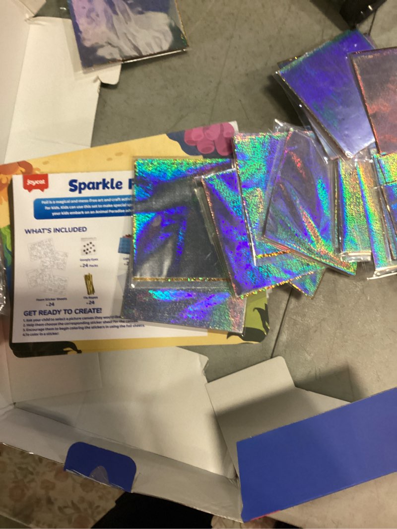 Condition photo showing New/Like New for joycat 24 pack foil art craft party favors,no mess arts and crafts for kids,goodie bag stuffers,diy creative activity,birthday present for girls boys 4 5 6 7 8 9 years old(animal)