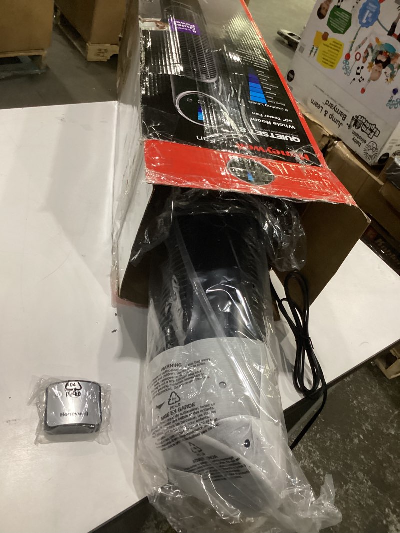 Condition photo showing Good Condition for not tested**** honeywell quietset whole room tower fan-black, oscillating tower fan with remote, hyf290b