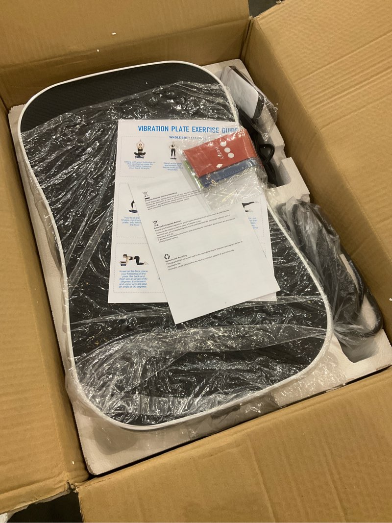 Condition photo showing New/Like New for TODO Vibration Plate Exercise Machine Whole Body Vibration Machine with Remote Control for Pain Relief, Lymphatic Drainage, Weight Loss deep black