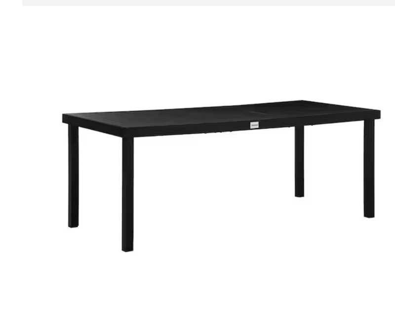 29.25 in. H Rectangular Plastic Outdoor Dining Table